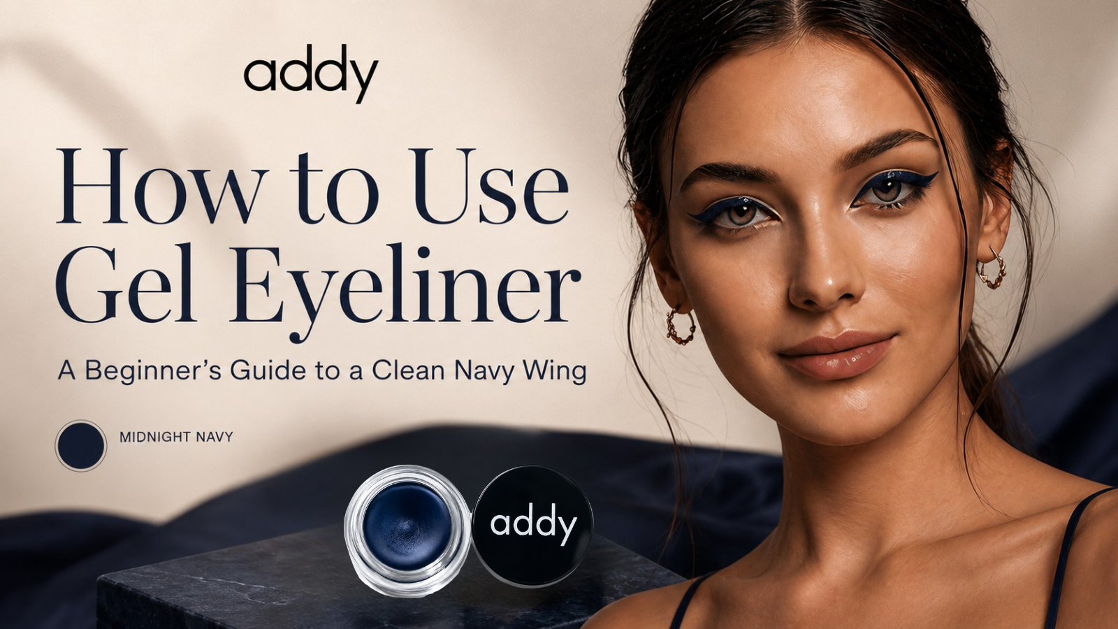 How to Use Gel Eyeliner: A Beginner’s Guide to a Clean Navy Wing
