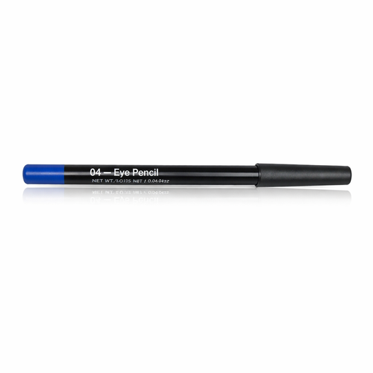 Blue eye pencil on a white background